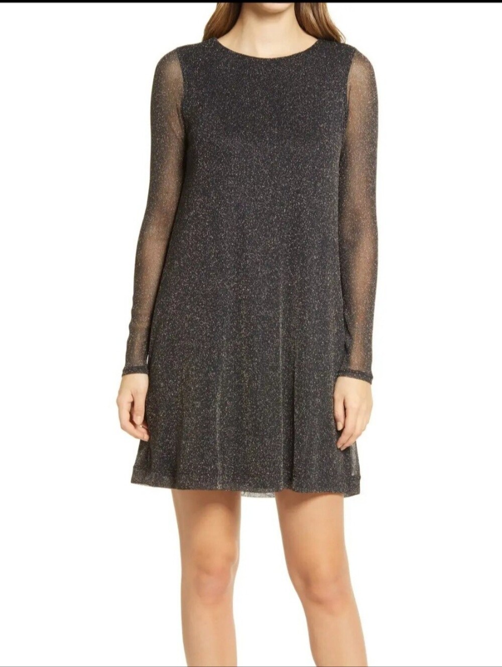 Lilly Pulitzer Ophelia Glitter Swing Dress in Onyx Size M